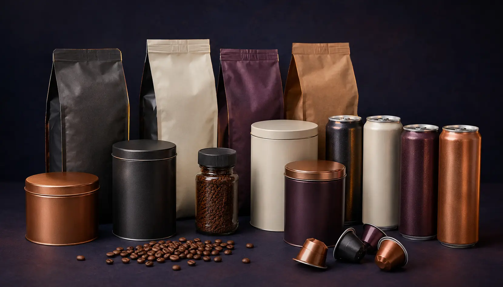 Illustrative wholesale assortment of coffee and beverage products